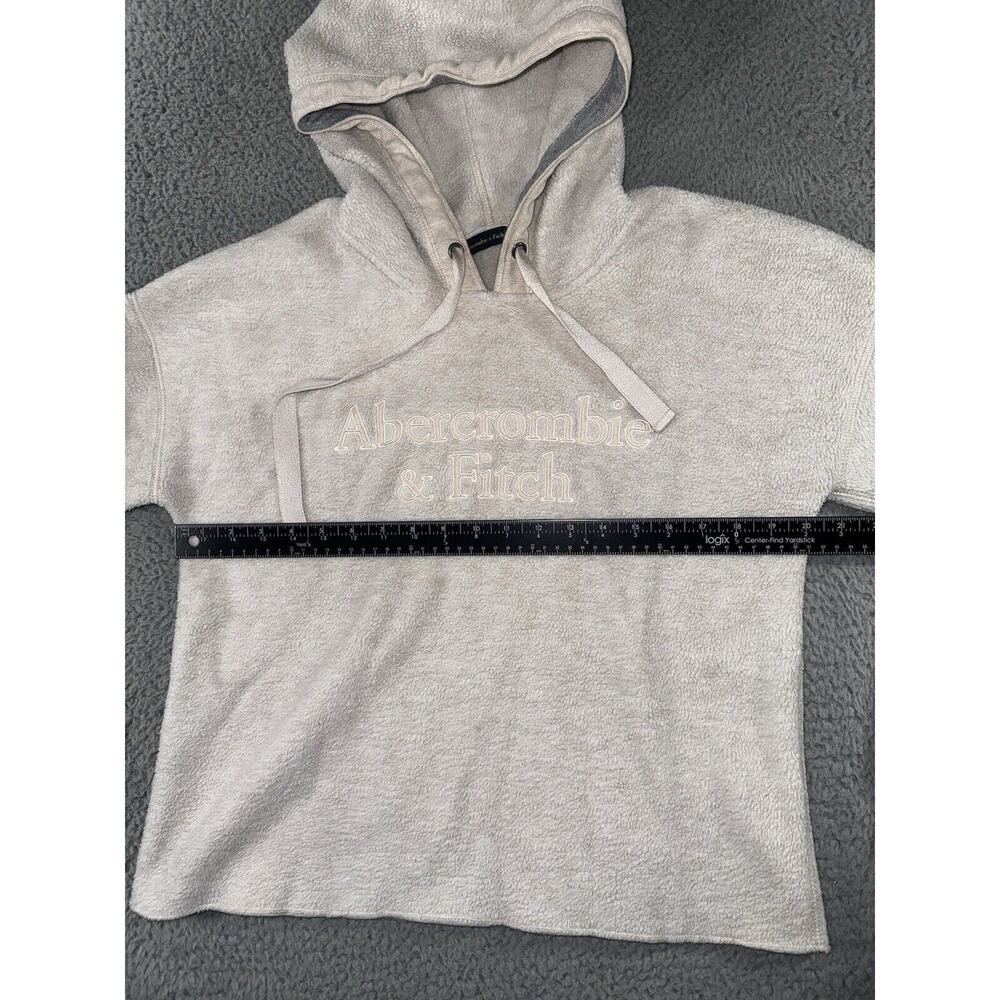 Abercrombie & Fitch Hoodie Women Medium Sherpa Fleece Pullover - Picture 4 of 7